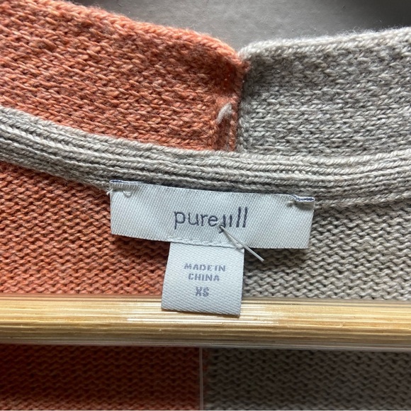 Pure Jill Pink Color Blocked Cardigan NWT - Picture 4 of 10